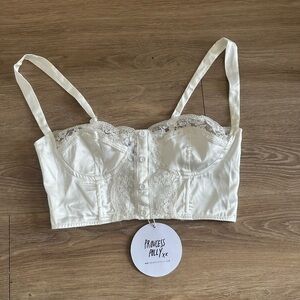 Princess Polly White Lace Corset Top